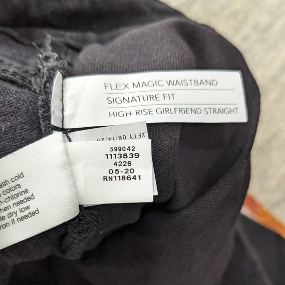 Lane Bryant 24 Plus Size High Rise Girlfriend Straight Black Signature Fit Black - Picture 5 of 6